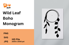 Wild Leaf Boho Monogram Product Image 1