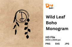 Wild Leaf Boho Monogram Product Image 1