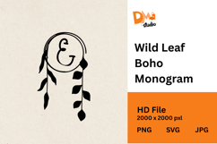 Wild Leaf Boho Monogram Product Image 1