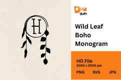 Wild Leaf Boho Monogram Product Image 1