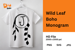 Wild Leaf Boho Monogram Product Image 1
