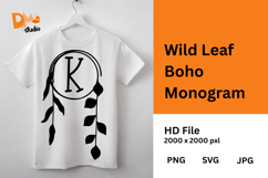 Wild Leaf Boho Monogram Product Image 1