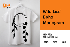 Wild Leaf Boho Monogram Product Image 1