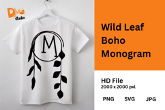 Wild Leaf Boho Monogram Product Image 1