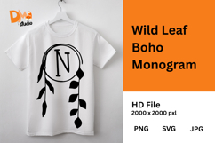 Wild Leaf Boho Monogram Product Image 1