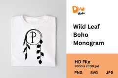 Wild Leaf Boho Monogram Product Image 1