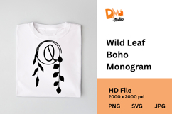 Wild Leaf Boho Monogram Product Image 1