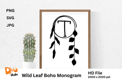 Wild Leaf Boho Monogram Product Image 1