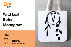 Wild Leaf Boho Monogram Product Image 1