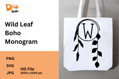 Wild Leaf Boho Monogram Product Image 1