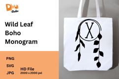 Wild Leaf Boho Monogram Product Image 1