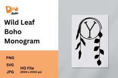 Wild Leaf Boho Monogram Product Image 1