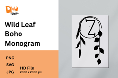 Wild Leaf Boho Monogram Product Image 1