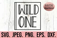 Wild One SVG - 1st Birthday Boy Square Shirt SVG - One SVG Product Image 1
