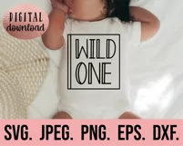 Wild One SVG - 1st Birthday Boy Square Shirt SVG - One SVG Product Image 2