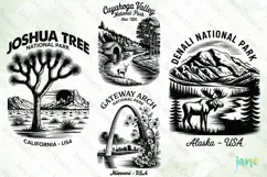Wild Places - U.S. National Parks SVG PNG Product Image 1