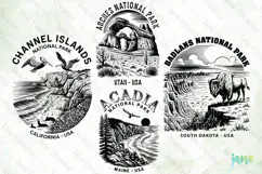 Wild Places - U.S. National Parks SVG PNG Product Image 1