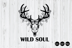 Wild Soul SVG, Deer Antlers SVG, Old Country Music SVG Product Image 1