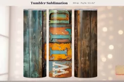 Wild Tumbler Wrap | Rustic Wood Tumbler Sublimation Design
