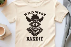 Wild West Bandit Raccoon SVG, Cowboy Raccoon Country Clipart Product Image 2