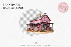 Wild West Pink Rancho House Western Cowboy Saloon  Vintage Clipart Decor Art Watercolor Transparent Print illustration sublimation creepy printable digital  watercolor Western Rancho House, Wild West Texas cowboy clipart, vintage ranches decoration art