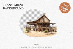 Wild West Rancho House Western Cowboy Saloon  Vintage Clipart Decor Art Image Watercolor Transparent Print illustration sublimation creepy printable digital  watercolor Western Rancho House, Wild West Texas cowboy clipart, vintage ranches decoration art