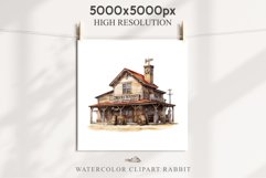 Wild West Rancho House Western Cowboy Saloon  Vintage Clipart Decor Art Image Watercolor Transparent Print illustration sublimation creepy printable digital  watercolor Western Rancho House, Wild West Texas cowboy clipart, vintage ranches decoration art