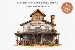 Wild West Rancho House Western Cowboy Saloon  Vintage Clipart Decor Art Image Watercolor Transparent Print illustration sublimation creepy printable digital  watercolor Western Rancho House, Wild West Texas cowboy clipart, vintage ranches decoration art