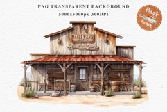 Wild West Rancho House Western Cowboy Saloon  Vintage Clipart Decor Art Image Watercolor Transparent Print illustration sublimation creepy printable digital  watercolor Western Rancho House, Wild West Texas cowboy clipart, vintage ranches decoration art