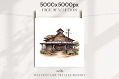Wild West Rancho House Western Cowboy Saloon  Vintage Clipart Decor Art Image Watercolor Transparent Print illustration sublimation creepy printable digital  watercolor Western Rancho House, Wild West Texas cowboy clipart, vintage ranches decoration art