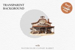 Wild West Rancho House Western Cowboy Saloon  Vintage Clipart Decor Art Image Watercolor Transparent Print illustration sublimation creepy printable digital  watercolor Western Rancho House, Wild West Texas cowboy clipart, vintage ranches decoration art