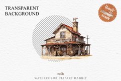 Wild West Rancho House Western Cowboy Saloon  Vintage Clipart Decor Art Image Watercolor Transparent Print illustration sublimation creepy printable digital  watercolor Western Rancho House, Wild West Texas cowboy clipart, vintage ranches decoration art