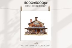 Wild West Rancho House Western Cowboy Saloon  Vintage Clipart Decor Art Image Watercolor Transparent Print illustration sublimation creepy printable digital  watercolor Western Rancho House, Wild West Texas cowboy clipart, vintage ranches decoration art