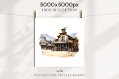 Wild West Rancho House Western Cowboy Saloon  Vintage Clipart Decor Art Image Watercolor Transparent Print illustration sublimation creepy printable digital  watercolor Western Rancho House, Wild West Texas cowboy clipart, vintage ranches decoration art