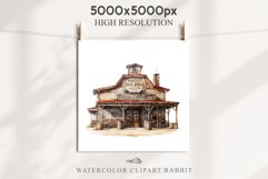 Wild West Rancho House Western Cowboy Saloon  Vintage Clipart Decor Art Image Watercolor Transparent Print illustration sublimation creepy printable digital  watercolor Western Rancho House, Wild West Texas cowboy clipart, vintage ranches decoration art