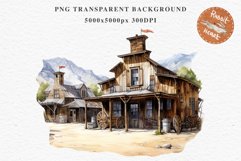 Wild West Rancho House Western Cowboy Saloon  Vintage Clipart Decor Art Image Watercolor Transparent Print illustration sublimation creepy printable digital  watercolor Western Rancho House, Wild West Texas cowboy clipart, vintage ranches decoration art