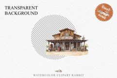 Wild West Rancho House Western Cowboy Saloon  Vintage Clipart Decor Art Image Watercolor Transparent Print illustration sublimation creepy printable digital  watercolor Western Rancho House, Wild West Texas cowboy clipart, vintage ranches decoration art