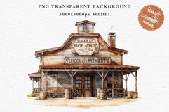 Wild West Rancho House Western Cowboy Saloon  Vintage Clipart Decor Art Image Watercolor Transparent Print illustration sublimation creepy printable digital  watercolor Western Rancho House, Wild West Texas cowboy clipart, vintage ranches decoration art