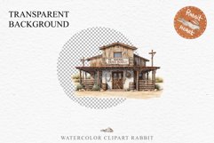 Wild West Rancho House Western Cowboy Saloon  Vintage Clipart Decor Art Image Watercolor Transparent Print illustration sublimation creepy printable digital  watercolor Western Rancho House, Wild West Texas cowboy clipart, vintage ranches decoration art