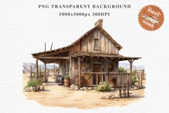 Wild West Rancho House Western Cowboy Saloon  Vintage Clipart Decor Art Image Watercolor Transparent Print illustration sublimation creepy printable digital  watercolor Western Rancho House, Wild West Texas cowboy clipart, vintage ranches decoration art