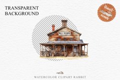 Wild West Rancho House Western Cowboy Saloon  Vintage Clipart Decor Art Image Watercolor Transparent Print illustration sublimation creepy printable digital  watercolor Western Rancho House, Wild West Texas cowboy clipart, vintage ranches decoration art
