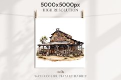 Wild West Rancho House Western Cowboy Vintage Clipart Decor Art Image Watercolor Transparent Print illustration sublimation creepy printable digital watercolor Western Rancho House, Wild West Texas cowboy clipart, vintage ranches decoration art
