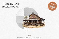 Wild West Rancho House Western Cowboy Vintage Clipart Decor Art Image Watercolor Transparent Print illustration sublimation creepy printable digital watercolor Western Rancho House, Wild West Texas cowboy clipart, vintage ranches decoration art