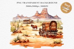 Wild West Rancho Landscape House Western Cowboy Vintage Clipart Decor Art Image Watercolor Transparent Print illustration sublimation creepy printable digital watercolor Western Rancho House, Wild West Texas cowboy clipart, vintage ranches decoration art