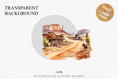 Wild West Rancho Landscape House Western Cowboy Vintage Clipart Decor Art Image Watercolor Transparent Print illustration sublimation creepy printable digital watercolor Western Rancho House, Wild West Texas cowboy clipart, vintage ranches decoration art