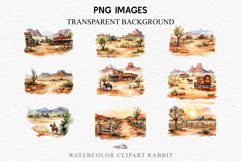 Wild West Rancho Landscape House Western Cowboy Vintage Clipart Decor Art Image Watercolor Transparent Print illustration sublimation creepy printable digital watercolor Western Rancho House, Wild West Texas cowboy clipart, vintage ranches decoration art