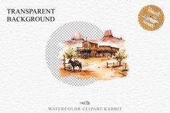 Wild West Rancho Landscape House Western Cowboy Vintage Clipart Decor Art Image Watercolor Transparent Print illustration sublimation creepy printable digital watercolor Western Rancho House, Wild West Texas cowboy clipart, vintage ranches decoration art