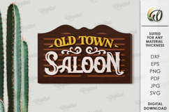 Wild West Sign Laser Cut. Wooden Westen Wall Art SVG Product Image 1