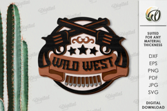 Wild West Signs Bundle Laser Cut. Wooden Westen Wall Art SVG Product Image 10