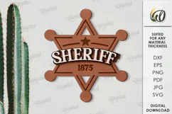 Wild West Sign Laser Cut. Wooden Westen Wall Art SVG Product Image 1